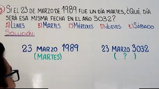 CALENDARIOS  RAZONAMIENTO MATEMÁTICO [upl. by Dorene]