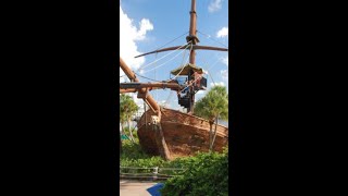 Shipwreck Water Slide at Stormalong Bay  Disneys Yacht and Beach Club Resorts [upl. by Nola]