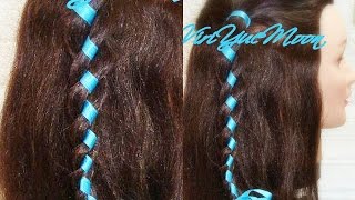 COMO HACER TRENZA DE 4 quotGUSANO CON LISTÓNquot  PEINADOS Y TRENZAS  COLETAS  VIRYUEMOON [upl. by Aikal366]