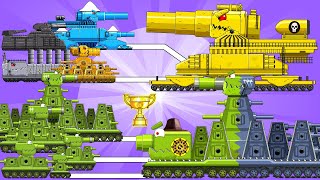 All Series DORA TANK THE EVOLUTION OF THE HYBRIDS KV44  Cartoons about tankNina tank cartoon [upl. by Eirojram]