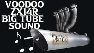 Voodoo Big Tube Exhaust Sound Kawasaki ZX14R [upl. by Yruoc529]