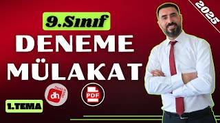 DENEME ve MÜLAKAT Nedir Özellikleri Nelerdir  9Sınıf 1Tema Sözün İnceliğİ  Deniz Hoca PDF📝 [upl. by Doak]