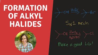 Reactions of Alcohols to Give Alkyl Halides HBr Lucas Reagent [upl. by Kentigera]