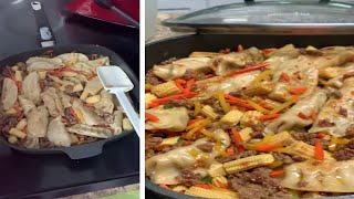 Pork Pot Sticker Stir Fry  Stir Fry amp Potstickers  Make Pork Pot Stickers Recipe [upl. by Euk]