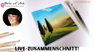 Einfach eine schöne Toskana Landschaft malen lernen  Acrylmalerei für Anfänger [upl. by Bathsheb9]