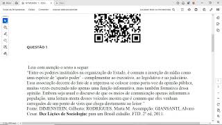 Leia com atenção o texto a seguir“Entre os poderes instituídos na organização do Estado é comum a [upl. by Ariaz]