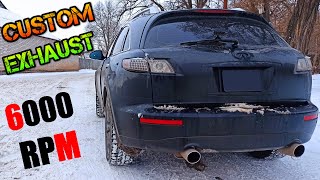 Infiniti FX35 Custom Exhaust Sound  Vq35DE Manual Mode 06000 RPM [upl. by Jepson]