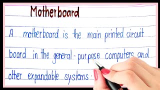 Definition of motherboard  What is motherboard  Motherboard of computer [upl. by Atteynot]