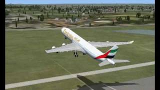 FSX Emirates A340 EK008 London Heathrow to Dubai [upl. by Bej]