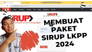 TUTORIAL CARA BUAT PAKET SIRUP LKPP 2024 TERBARU  LPSE LKPP SIRUP E CATALOG  ANANDRA FAMILY [upl. by Jonny]