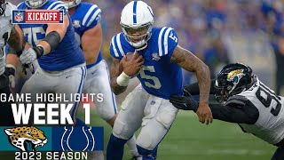 Jacksonville Jaguars vs Indianapolis Colts  2023 Week 1 Game Highlights [upl. by Yaakov936]