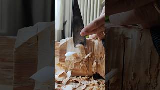 Wood carving ASMR sound woodworking woodcarving whittling [upl. by Susy769]