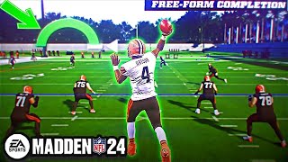 HOW TO PASS IN MADDEN 24 BEST FREE FORM  PASS SETTINGS [upl. by Jeromy]