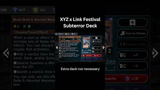 Subterror Deck for XYZ x Link festival easy diamond yugioh masterduel subterror yugiohcommunity [upl. by Whitford]