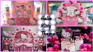 DIY Hello kitty birthday party decorating ideas [upl. by Ynafets]