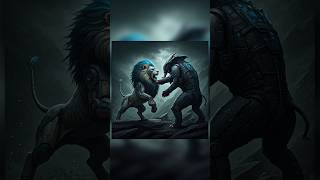 Ai fight between lion and elephant ai aishorts lion elephant cartoon funny [upl. by Adelheid]