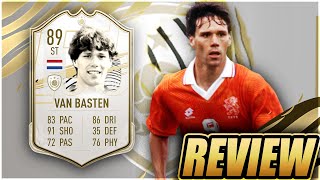 FIFA 22  BASE ICON 89 RATED MARCO VAN BASTEN PLAYER REVIEW  THE COMPLETE STRIKER [upl. by Ahtebat]