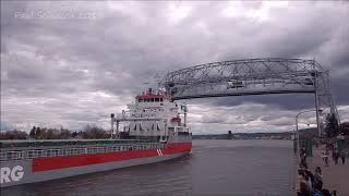 Wagenborg ship Erieborg sailing out of Duluth to Montreal CA [upl. by Minton873]