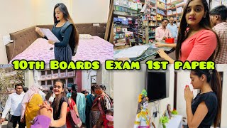 SSC 10th Boards Exam 1st Paper In School  Stationery Shopping and Exam Ki taiyari  Bindass Kavya [upl. by Alyt]