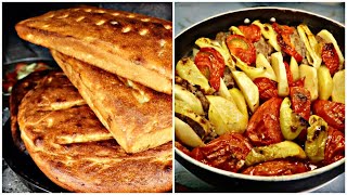 Baking Bread in the Oven and Cooking Minced Meat with Vegetables Gedabey Azerbaijan 2024 4K [upl. by Acitel]