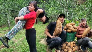 Harvesting agricultural products such as green peppers apples yams  Process of making smoked pork [upl. by Yendyc]