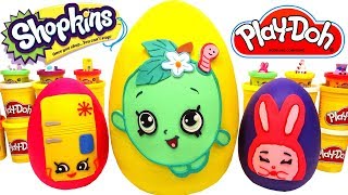 3 Ovos Surpresas Gigantes de Shopkins em Português Brasil de Massinha Play Doh [upl. by Annunciata626]