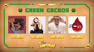 MC CHAMPIONSHIP 32 GREEN GECKOS w DarkEyebrows Sapnap amp ElainaExe 16 July 2023 [upl. by Ahtenek]