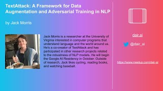 TextAttack A Framework for Data Augmentation and Adversarial Training in NLP [upl. by Aneehsyt]