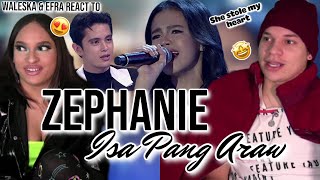 Shes singing FROM THE HEART  Waleska amp Efra react to Zephanie “Isa Pang Araw” Idol Philippines [upl. by Wedurn]