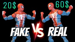 Marvel Legends Gamerverse Sonys SpiderMan 2 Bootleg vs Original 6 Inch Action Figure Comparison [upl. by Aleedis613]