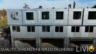 PREASSEMBLED FASTEST BUILDING SYSTEM BY LIVIO  RAPID CONSTRUCTION IN USA [upl. by Norrv]