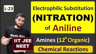 L23 Nitration with Protection of Aniline  Amines Organic reaction  JEE NEET  By AArora [upl. by Edge]