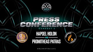 Hapoel Holon v Promitheas Patras  Press Conference  BCL 202324 [upl. by Ynalem]