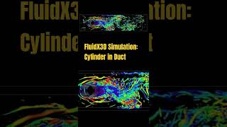 FluidX3D Simulation Vorticity and Velocity QCriterion Isosurface in CylinderDuct Flow [upl. by Nidorf]