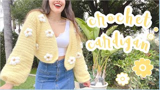 Crochet Cardigan  Crochet Sweater Tutorial [upl. by Adnolaj]