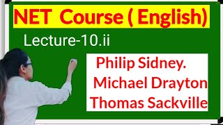 Lecture 102 Philip Sidney Thomas Sackville ugcnet netenglish [upl. by Livvi]