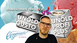 Eismaschinen Vergleich Unold Gusto vs Unold Profi Plus [upl. by Eizzil]