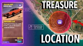 TREASURE HUNT DODGE BALL in Forza Horizon 5  Chest Location Autumn Season [upl. by Ientruoc10]