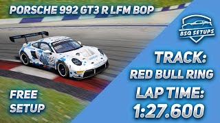 RED BULL RING LFM BOP  PORSCHE 992 GT3 R Hotlap  FREE Setup [upl. by Stiles703]