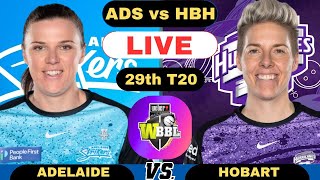 Adelaide Strikers Women vs Hobart Hurricanes Women Live T20  ADSW vs HBHW Live Score and Commentary [upl. by Janeta]