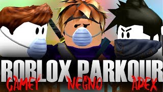 ROBLOX PARKOUR Friendly Race in Advanced Tutorial GEARLESS [upl. by Aehcim158]