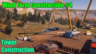 Wind Farm Construction 4 Tower Construction Timelapse  Relaxing Construction Simulator 2022 EU [upl. by Curzon]