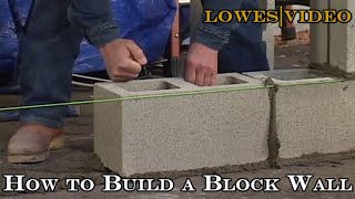 How to Build a Block Wall Lay the Blocks [upl. by Adorl]