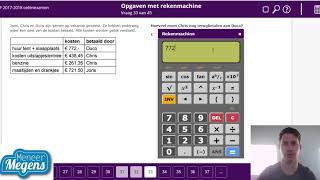 Examentraining Rekenen 3F 1718 Deel 6 vraag 31 tm 35 [upl. by Hewitt]