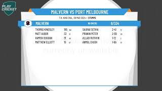 Victorian SubDistrict CA  South East 4th XI Div 2  Semi Final  Malvern v Port Melbourne  Day 1 [upl. by Ait]