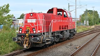 🚆 Voith Gravita 10 BB  DB 261 0970 rangiert Bhf Kiel CittiPark solo und mit Kurzzug in Ri Kiel4K [upl. by Musser]