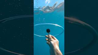 Diver puts things in bubble rings shorts [upl. by Silevi]