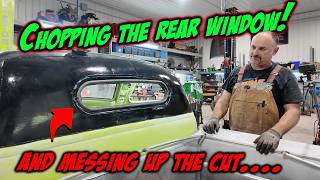 Ruining our rear window trim and splashing a little more paint inside the truck [upl. by Basilius]