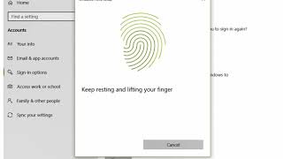 EzFinger Microsoft Windows Hello Fingerprint reader setup process Microsoft Windows 10 [upl. by Arrahs876]