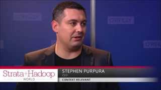 Stephen Purpura Context Relevant Interview  Strata  Hadoop 2014 [upl. by Hirasuna]